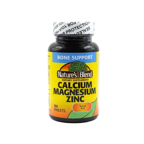 Nature's Blend Calcium Magnesium Zinc Tabs, Unflavored, 100 Count