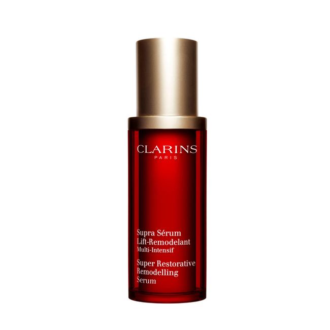 Clarins Super Restorative Remodelling Anti-Aging Serum For Mature Skin Weakened By Hormonal Changes | Replenishes, Illuminates and Helps Visibly Define Facial Contours, 1 Fl Oz (Pack of 1)