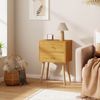 Mid Century Modern 2 Drawers Nightstand In Natural Sofa Side Table End Table