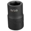 Proferred S32018 1/2" Drive SAE Socket, 9/16" Impact 6 Point