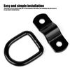 4 PCS Iron Galvanized D-Ring Pull Ring Hasp, D-Ring Fastening Buckle Triangular Hook, Multi-Functional Application for Trucks, Pickups, Kayaks, Campers, Vans (Black)