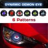 2pcs 3-inch Car Dynamic Devil Eyes Lights Car Remote Control Eyes Retrofit Kit