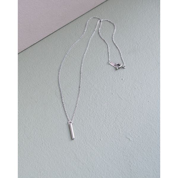 Simple Stick Silver Necklace