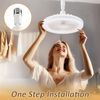 10" Adjustable E27 Socket Ceiling Fan Light 3-Color Temp LED Chandelier w/Remote