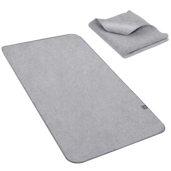 Titiroba DJ0005 Dehumidifying Sheet, Semi-Double Dehumidification Mat, Bedding Sheets, Futon Moisture Absorbing Sheet, Moisture Absorbing Mat, For Beds, Washable, Rainy Season 43.3 x 70.9 inches (110 x 180 cm), Gray