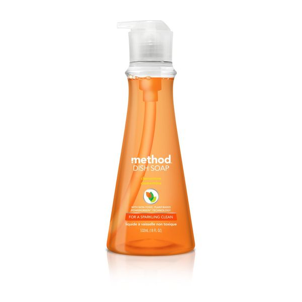 Method Dish Soap, Clementine, 18 Fl. Oz (Pack of 6)