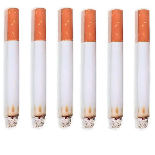 Fake Puff Cigarettes Costume Accessory - 3.25", 6 Count - Durable & Realistic - Ideal For Themed Parties & Theatrical Performances