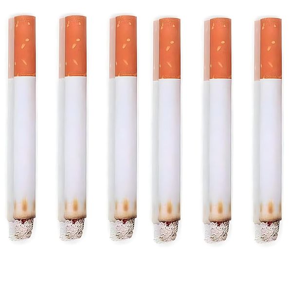 Fake Puff Cigarettes Costume Accessory - 3.25", 6 Count - Durable & Realistic - Ideal For Themed Parties & Theatrical Performances