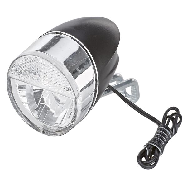 Prophete Fahrrad LED-Scheinwerfer, 20 Lux mit Standlicht und integriertem Reflektor – Für Naben- und Seitendynamo sowie E-Bikes mit 6V Stromversorgung – StVZO zugelassen, Nirosta-Halter