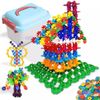 350 Pieces Kids Creative Building Blocks Toy Set Snowflake Construction Educational Kit