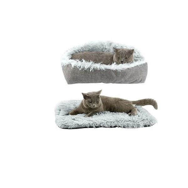 Cat Bed for Indoor Cats, Self Warming Pet Bed Function 2 in 1 Foldable Blanket