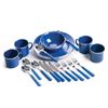 Stansport 24-Piece Enamel Camping Tableware Set Blue