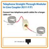 iMBAPrice RJ11 6P4C Straight Telephone Inline Coupler (15 Pack)