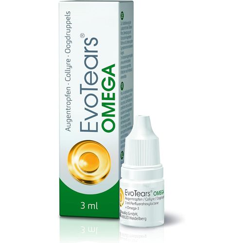 Image of EvoTears® OMEGA Augentropfen für trockene und gereizte Augen, mit Omega 3 - Einzigartig aufgrund Perfluorhexyloctan und Wasserfreiheit, 3ml