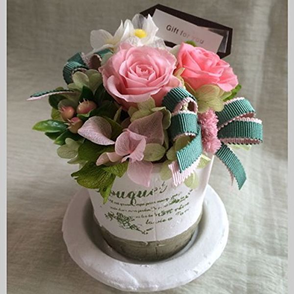 Preserved Flower Garden Pot Pink