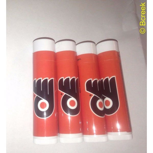 Philadelphia Flyers 4-Pack Lip Balm Aloe Vera Bees Wax SPF 15 (Exp 8/2015)