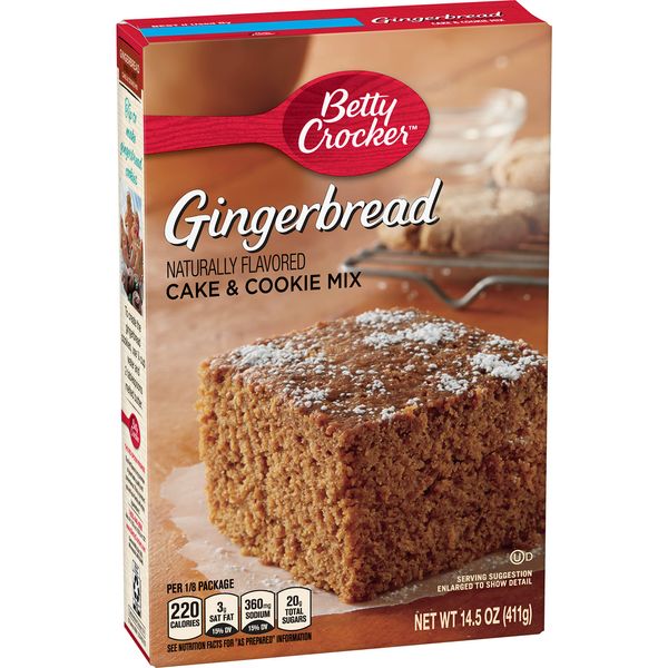 Betty Crocker Gingerbread Cake and Cookie Mix, 14.5 oz. (Pack of 12)