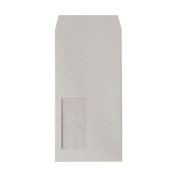 3 Long Window Envelopes, Basic Liner Gray, 3.5 oz (100 g)