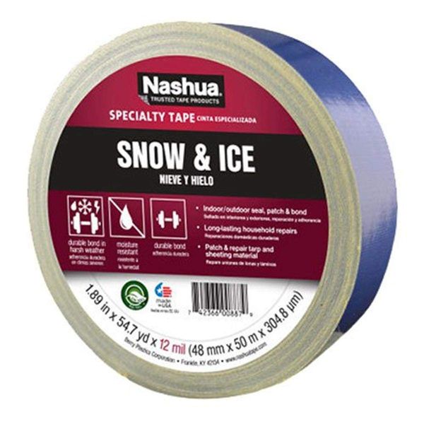 Nashua 684642 Polyethylene Coated Cloth Snow and Ice Premium Duct Tape, 12 mil Thick, 50 m Length, 48 mm Width, Blue