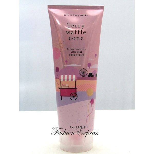 BATH & BODY WORKS BERRY WAFFLE CONE BODY CREAM 8 OZ