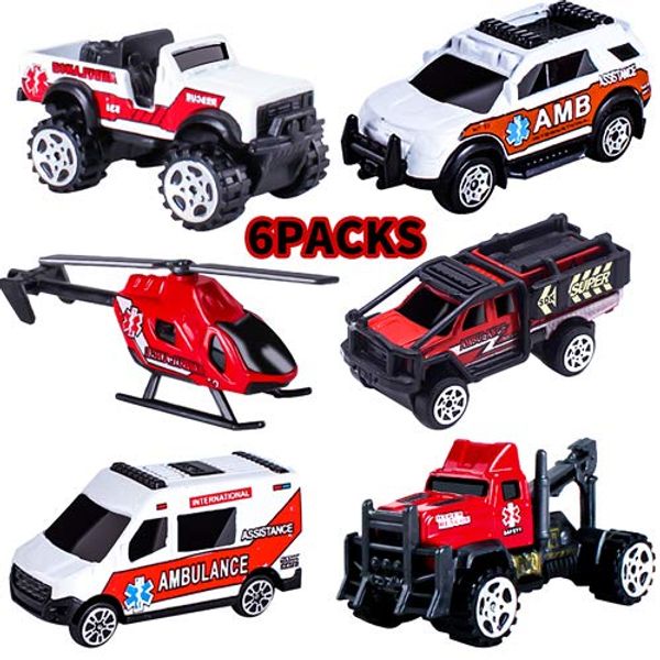 Diecast Police Car Toy Set for kids, Mini Alloy Models Car Toys Armored Vehicle, Bulletproof Car, RescueTruck, Military Helicopter, Cruiser, Armed Car