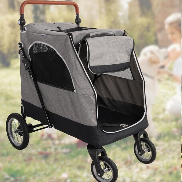 Koreyosh Pet Stroller Medium Large Dogs Travel Walking Jogger Wagon Carrier