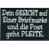 Face On A Stamp Post Going Broke Biker Punk Rockabilly Patch Patch