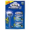 Schick Schick Protector Three Club Pack (Holder with Blade + 8 Replacement Blades) 3 Blade Razor Shaving German Replacement Blade with Safety Wire, 1 Piece (x1)