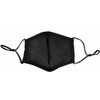 2 Cotton Black Face Mask Elastic ear straps with adjusters Washable Hand Machine
