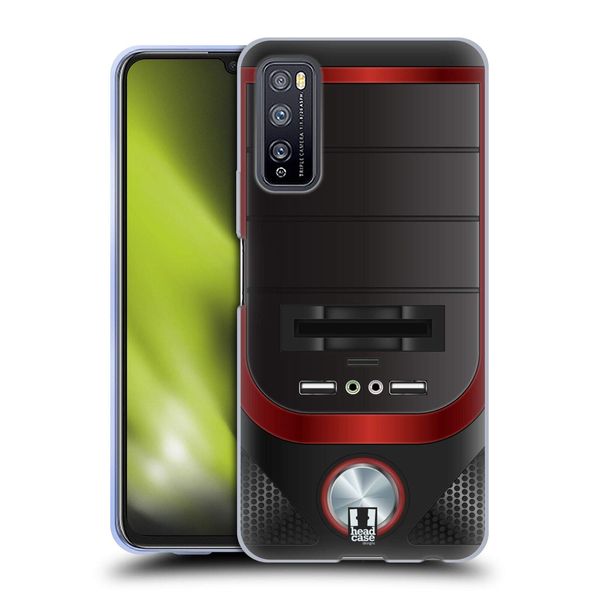 Head Case Designs Red CPU Soft Gel Case Compatible With Huawei Enjoy Z 5G