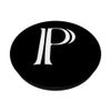 Letter P PopSocket Grip P Initial Monogram Style White Black PopSockets PopGrip: Swappable Grip for Phones & Tablets