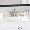 Paris Collection 4-Piece Ceramic Bath Accessories Set w/Soap Pump Dispenser -NEW