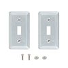 ​​Single Light Switch Cover Plate - 1Pcs 4.5x2.76" Unbreakable Wall Plate, Gloss Silvery​ Durable & Easy Install​