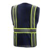 CAL PACIFIC Navy Two Tones Safety Vest,With Multi-Pocket Tool (XL)