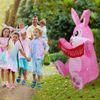 5FT Easter Pink Bunny Inflatable Lighted Yard Decorations LED Blow up Rabbit
