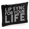 Lip Sync for Your Life - Zip Bag Costmetic Make up Bag Pencil Case Accessory Pouch - Drag Queen Race L Black