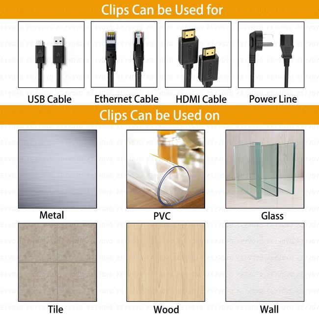 5pcs/set White Kitchen Appliance Cord Wrap Cable Organizer Clip