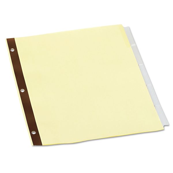Universal 20861 Extended Insert Indexes, Clear 5-Tab, Letter, Buff, 24 Sets/Box