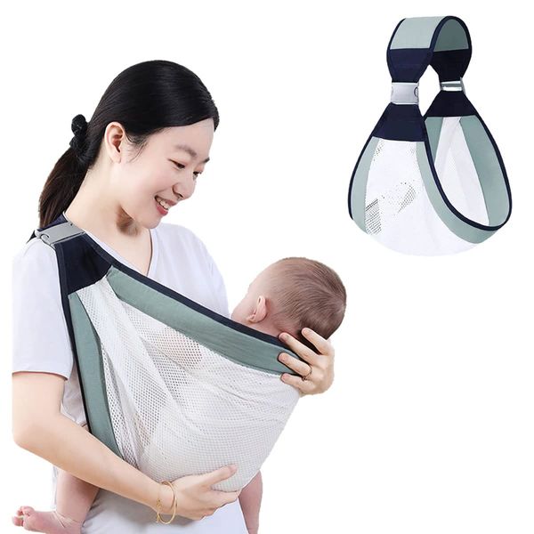 Baby Sling Adjustable and Breathable Baby Wrap,TuoYi Hands-Free and Light Carry Baby Thick Shoulder Straps Quick Dry 3D Mesh,Newborn Carrying