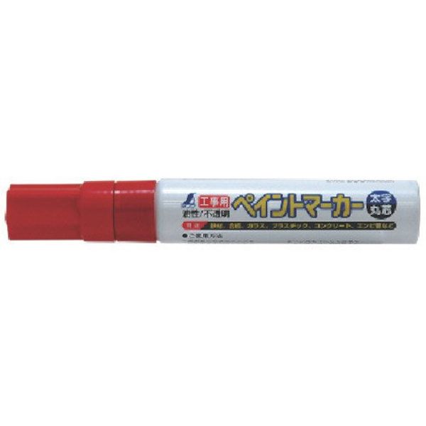 Shinwa Sokutei 78542 Construction Paint Marker, Bold Point, Red