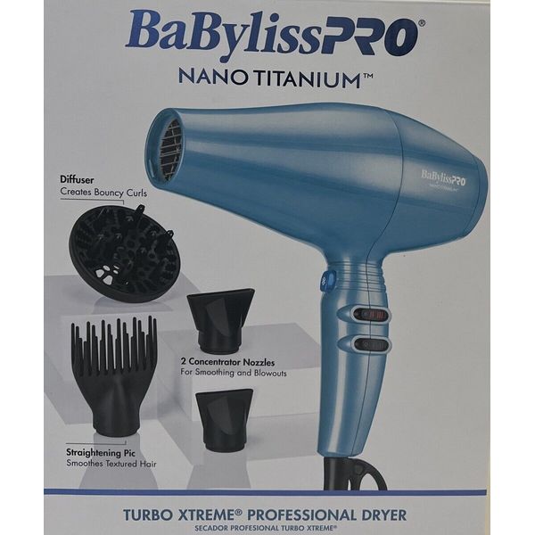 BaBylissPRO Nano Titanium Xtreme Professional Dryer New In Box