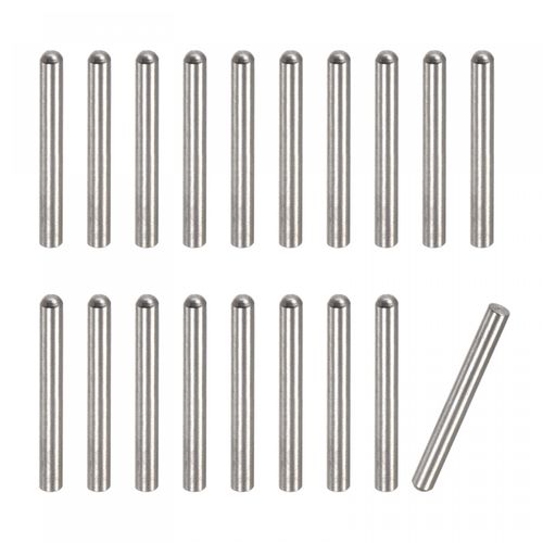 uxcell Dowel Pins 304 Stainless Steel Round Head Flat Beveled End Dowel Pins Wood Bunk Bed Shelf Peg Support Shelf Fixing Element 3.5x25mm 20pcs