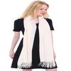 CJ Apparel Off White Thick Solid Colour Design Cotton Blend Shawl Seconds *NEW*(Size: One Size)