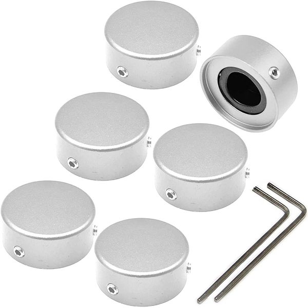 Footswitch Topper Guitar Pedal Button Caps with 3 Set Screws and Protective