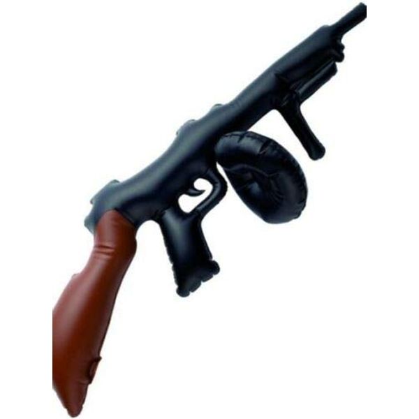 Henbrandt 80 cm Inflatable Blow Up Tommy Gun Gangster Fancy dress Accessory (Black)