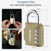 Sparkiva Combination Padlock with Code, 4 Digit Heavy Duty Padlock Weatherproof & Rust-Resistant Gym Locker Padlocks for School & Garage – Secure & Durable Code Padlock,Gold
