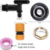 HoitoDeals Strong Plastic Water Butt Tap Replacement Kit Hosepipe Rain Barrel Thread (1 Set Black)