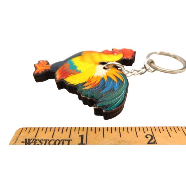Westmon Works Rooster Keychain Vibrant Colors Key Chain Ring Accessory