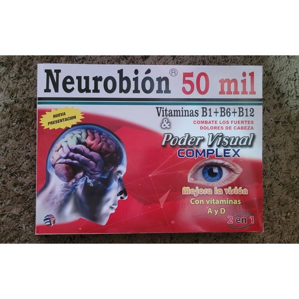 Neurobion 50mil (Vitaminas B1+B6+B12 & poder visual complex) 10 microbotellas.