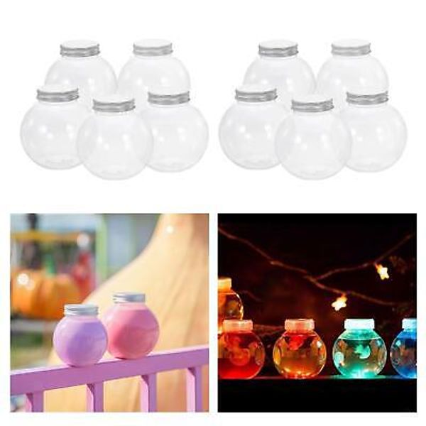 10x Liquids Bottles Reusable with Caps 17oz Washable Food Grade Honey Jars for